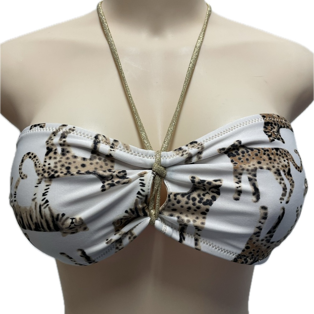 Leopard Print Bikini Swim Beach Top Bandeau
